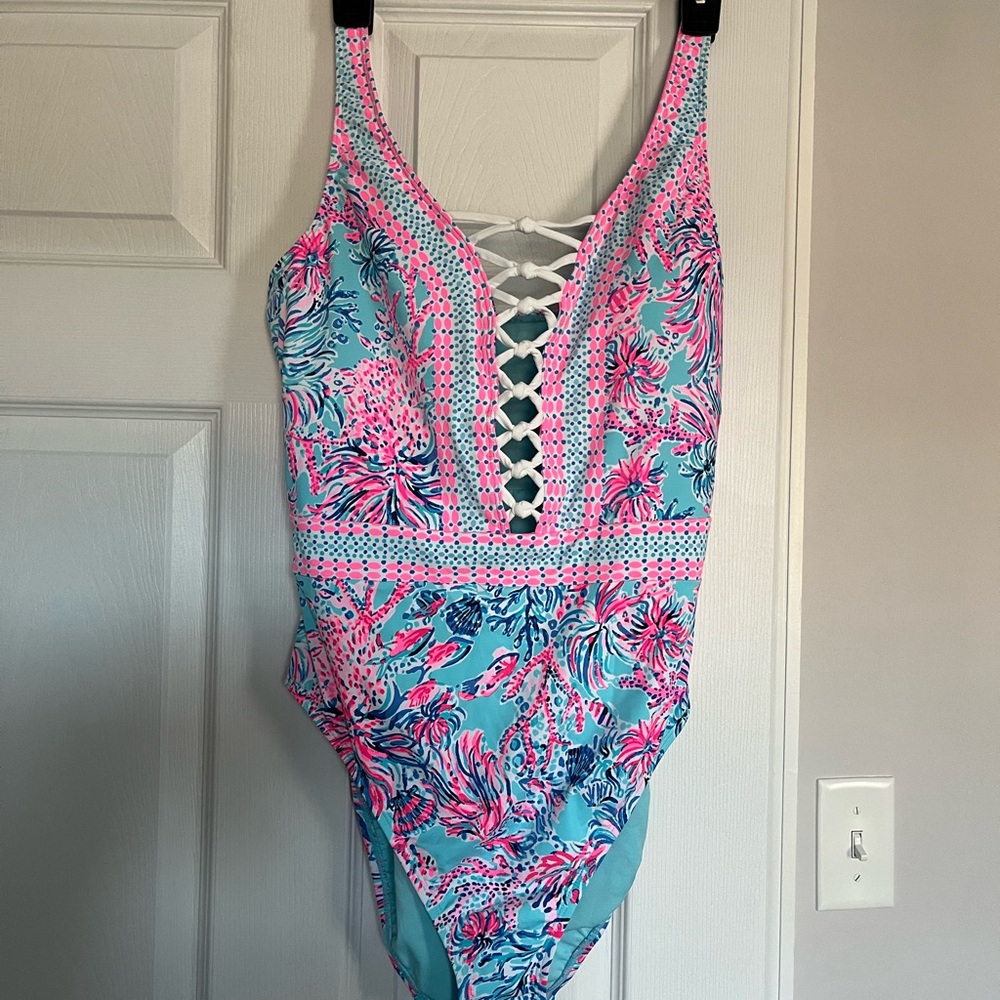 Lilly Pulitzer Celestial blue one piece Swimsuit